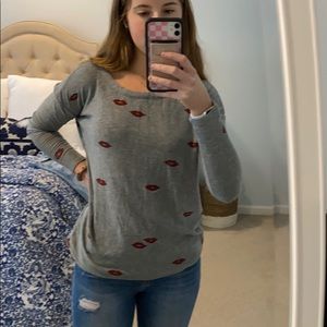 Long sleeve soft grey sweater